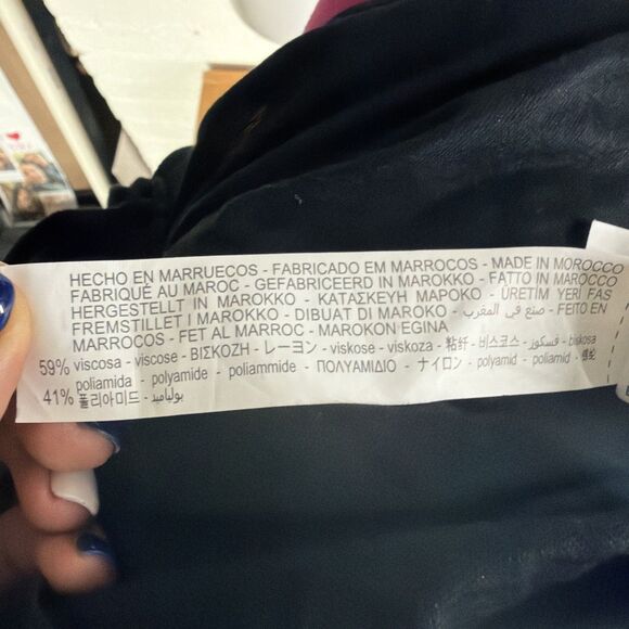 Zara Long Sleeve Crop Black Shirt S NWT Witchy Fairygoth Fairygrunge Y2K Gen Z - Picture 6 of 6